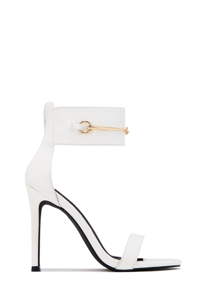 Load image into Gallery viewer, Monaco Patent Cuff Heels - White
