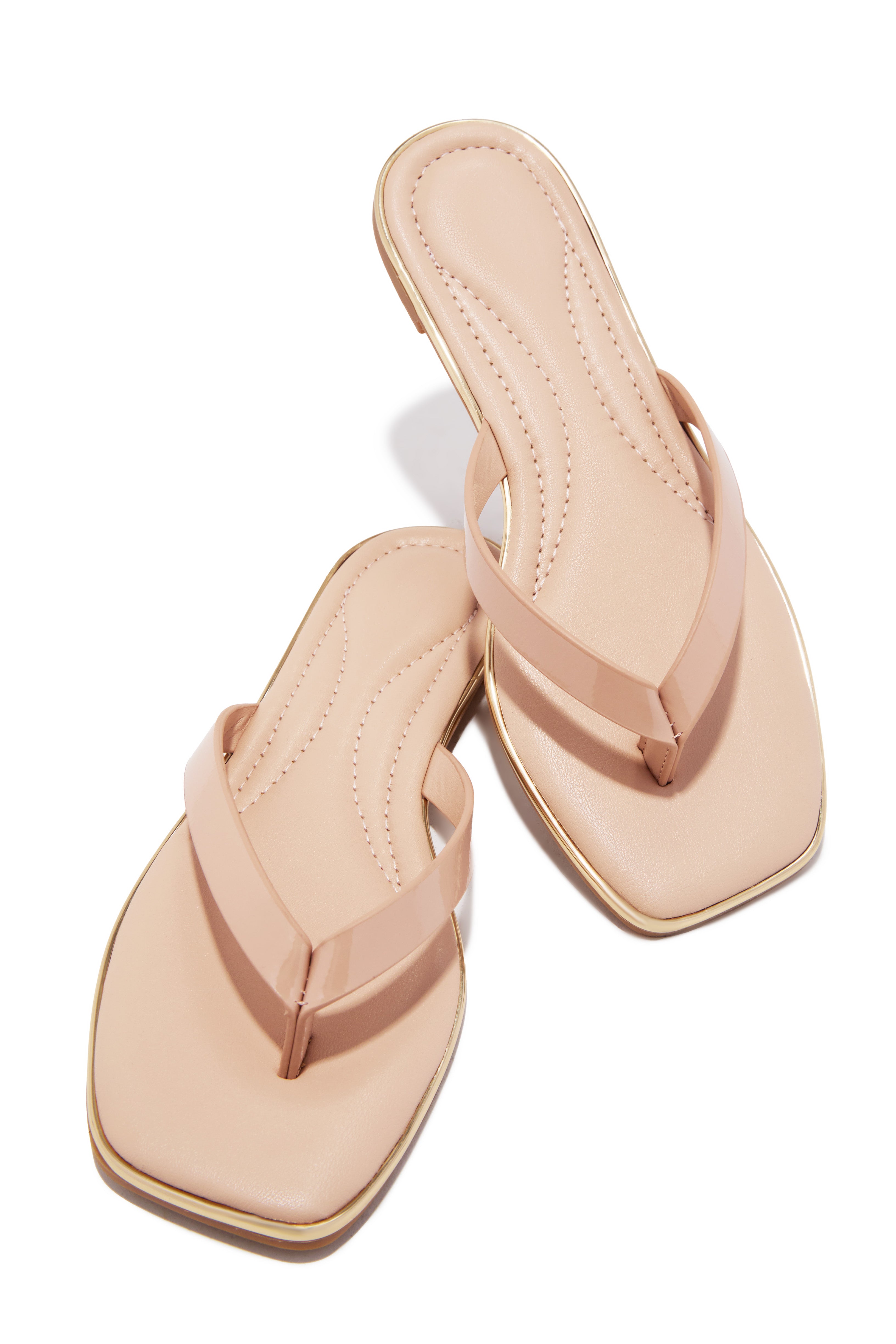 Nude Thong Sandals for Women | Lani Flat Sandals | Miss Lola