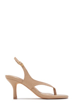 Load image into Gallery viewer, Alondra Slingback Thong Heels - Nude