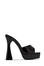 Load image into Gallery viewer, Jianna Platform Heel Mules - Black