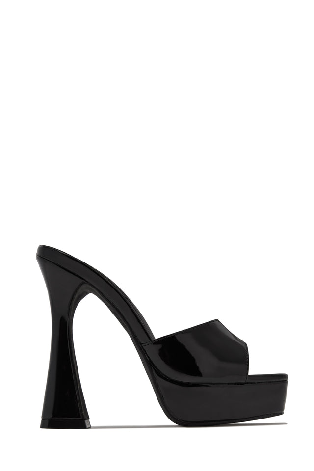 Load image into Gallery viewer, Jianna Platform Heel Mules - Black