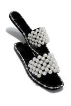 Load image into Gallery viewer, Embellished Black Flat Sandals