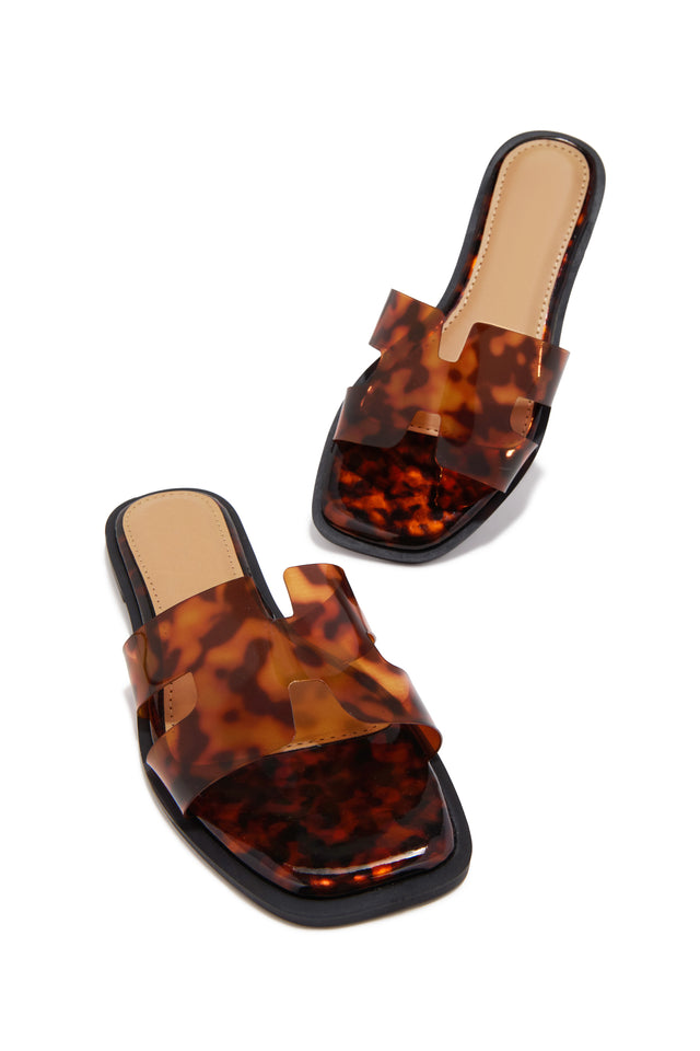 Load image into Gallery viewer, Amber Flat Slip On Sandals - Tortoise