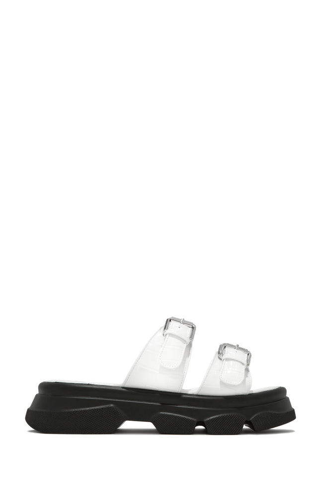 Load image into Gallery viewer, White Platform Sandals