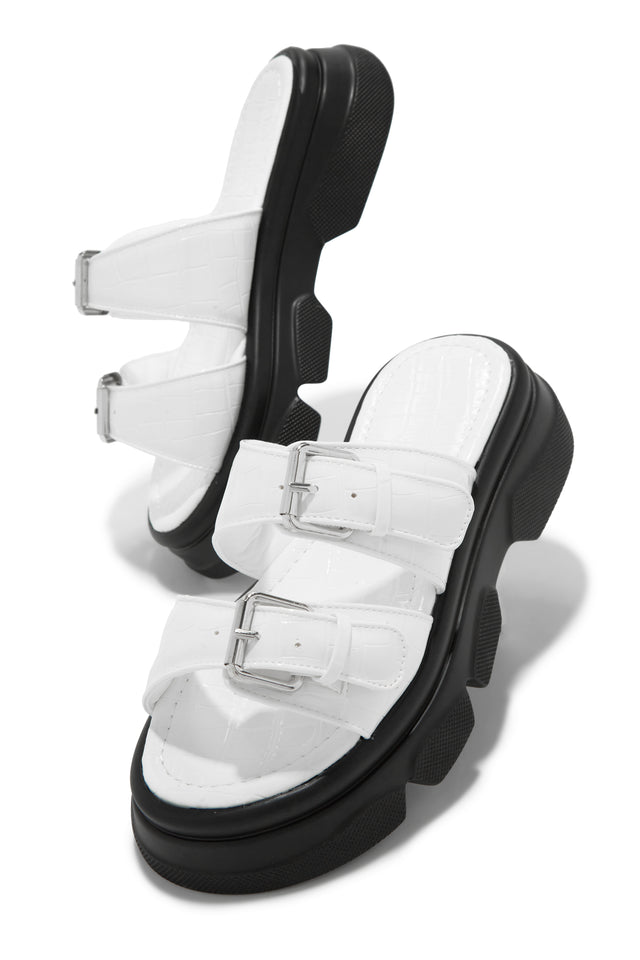 Load image into Gallery viewer, White Croc Embossed