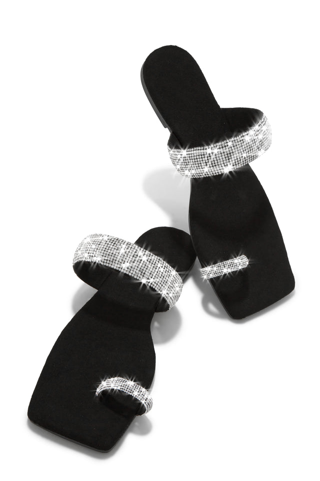 Load image into Gallery viewer, Black Embellished Sandals