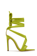 Load image into Gallery viewer, Nikki Ankle Wrap Stiletto Sandals - Lime