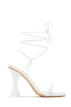 Load image into Gallery viewer, White Lace-Up High Heels