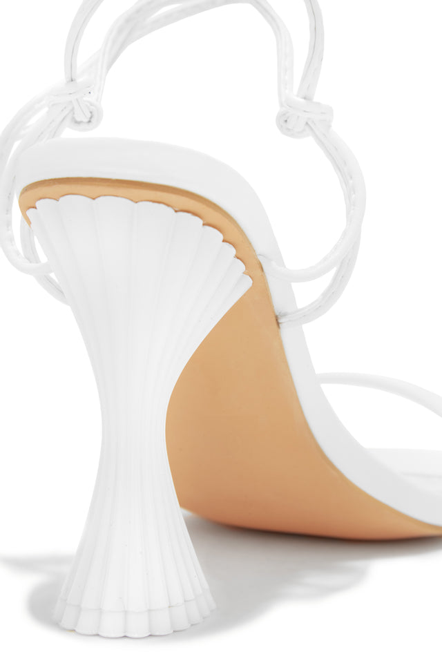 Load image into Gallery viewer, White Embossed Chunky Heel