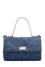 Load image into Gallery viewer, Britney Quilted Denim Crossbody Bag - Denim Silver