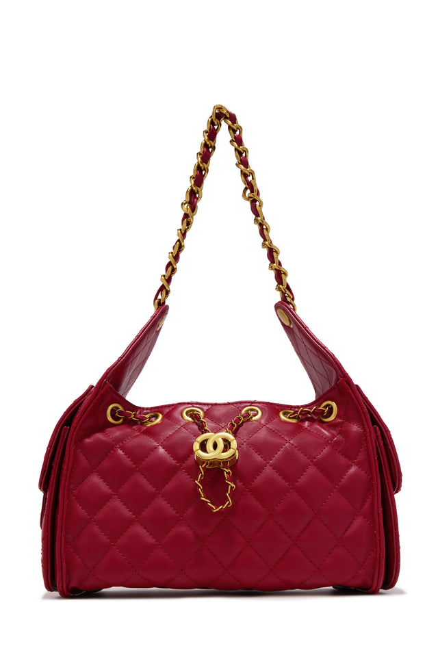 Load image into Gallery viewer, Camila Quilted Shoulder Bag - Red
