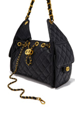 Load image into Gallery viewer, Camila Quilted Shoulder Bag - Black