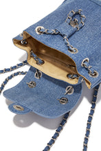 Load image into Gallery viewer, Kelly Chain Strap Mini Backpack - Denim