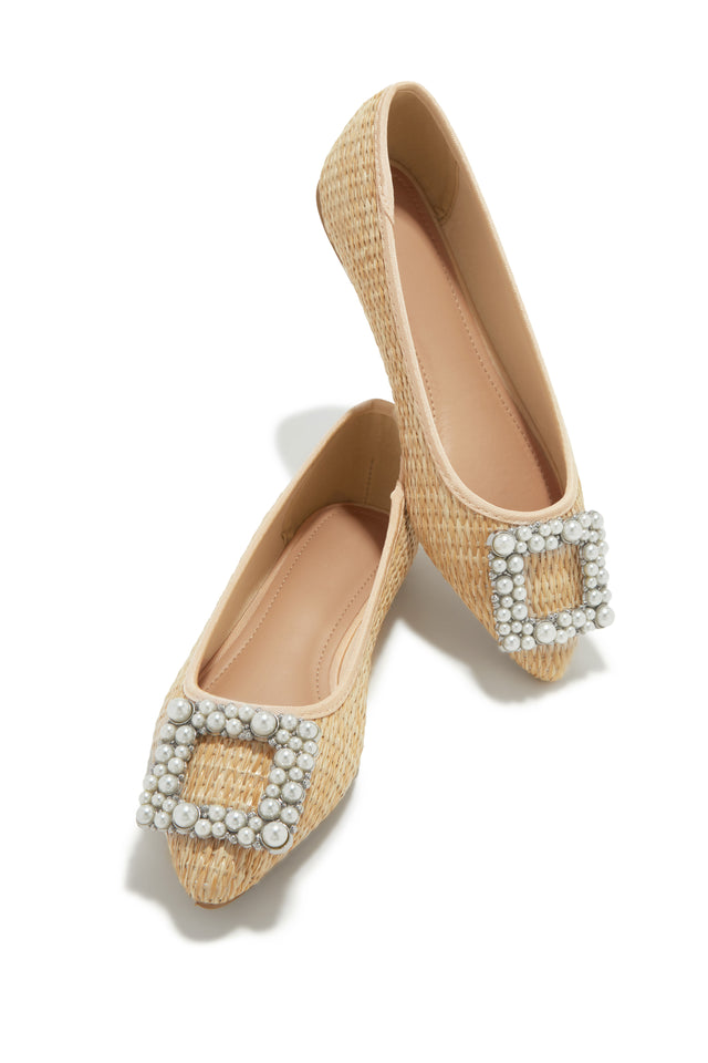 Load image into Gallery viewer, Natural Raffia Flats