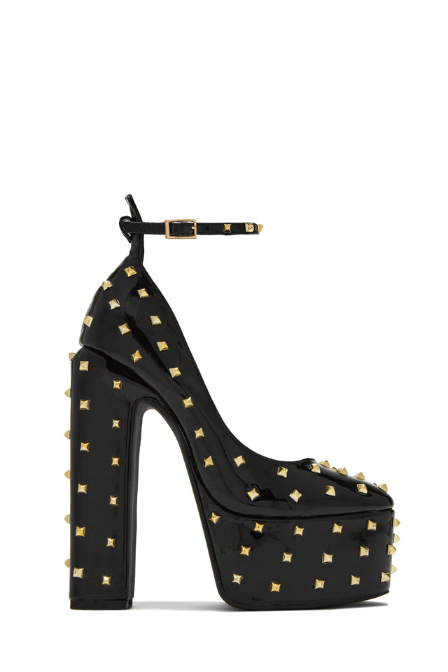 Load image into Gallery viewer, Black Studded Heels
