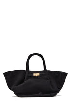 Load image into Gallery viewer, Suzette Faux Suede Mini Tote Bag - Black