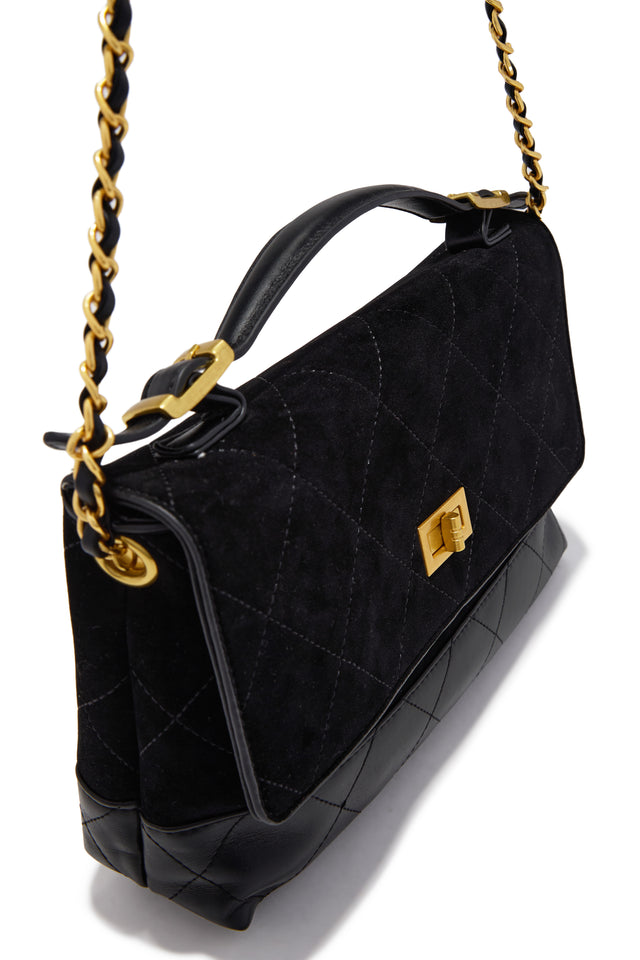 Load image into Gallery viewer, Claire Quilted Shoulder Bag - Black