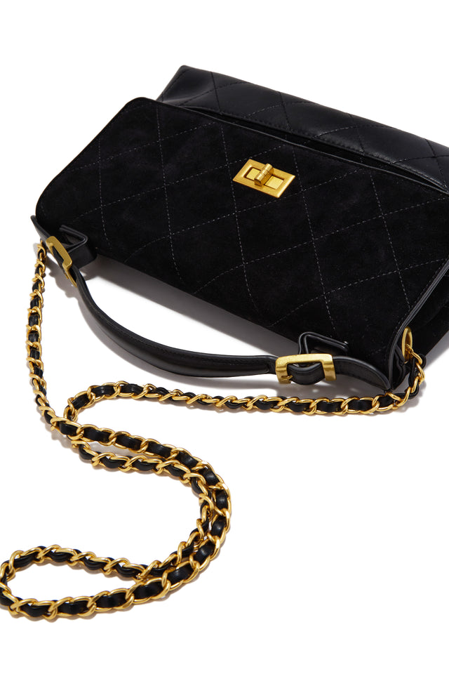 Load image into Gallery viewer, Claire Quilted Shoulder Bag - Black