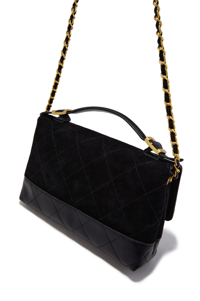 Load image into Gallery viewer, Claire Quilted Shoulder Bag - Black