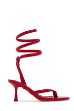 Load image into Gallery viewer, Reylene Ankle Wrap Mid Heels - Red