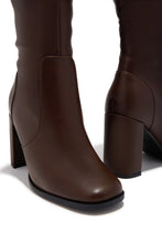 Load image into Gallery viewer, Paula Block Heel Boots - Brown