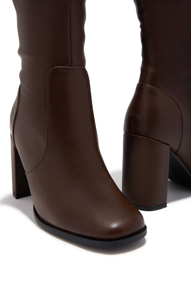 Load image into Gallery viewer, Paula Block Heel Boots - Brown