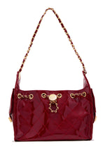 Load image into Gallery viewer, Shantel Quilted Patent Shoulder Bag - Wine
