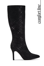 Load image into Gallery viewer, Sandra Rhinestone Knee High Boots - Black
