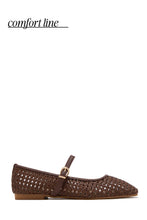 Load image into Gallery viewer, Katie Cutout Mary Jane Flats - Brown