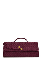 Load image into Gallery viewer, Diana Woven Clutch Crossbody Bag – Wine