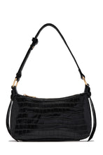 Load image into Gallery viewer, Trisha Croc Shoulder Bag – Black