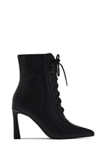 Load image into Gallery viewer, Lorena Lace Up Pointed Toe Ankle Boots – Black