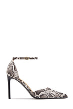 Load image into Gallery viewer, Selena Pointed Toe Ankle Strap Pumps – Snake