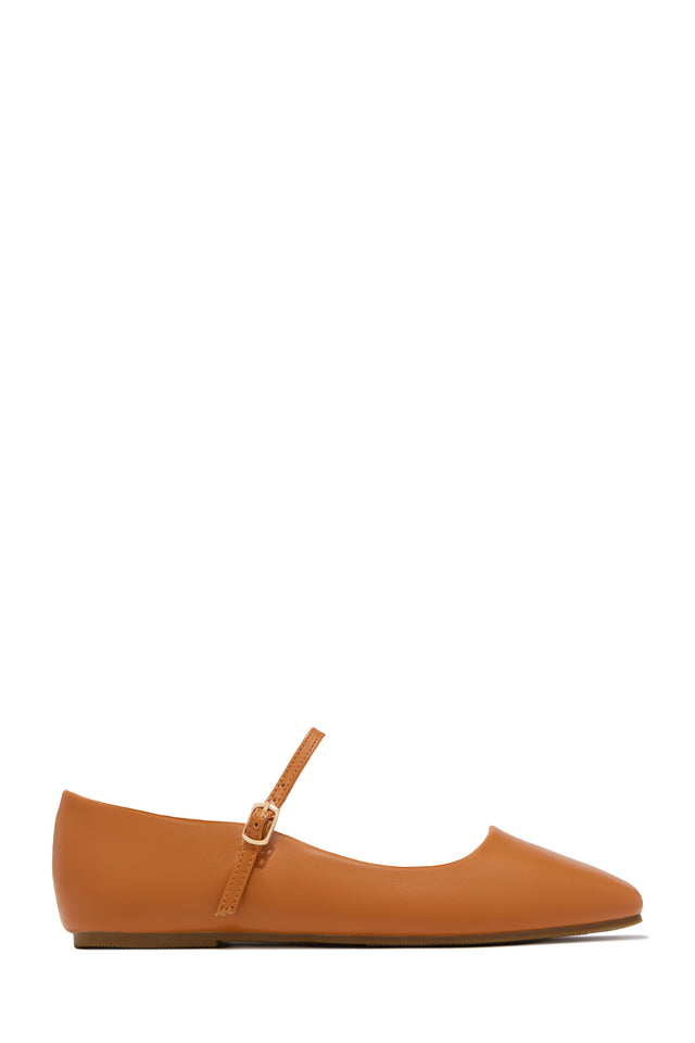 Load image into Gallery viewer, Hannah Mary Jane Ballet Flats – Tan