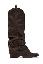 Load image into Gallery viewer, Ryder Slouch Western Knee High Boots – Brown