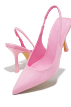 Load image into Gallery viewer, Kelly Slingback Pointed Toe Heels - Pink