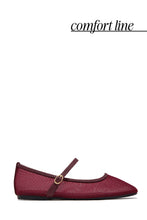 Load image into Gallery viewer, Meli Mesh Mary Jane Flats – Wine