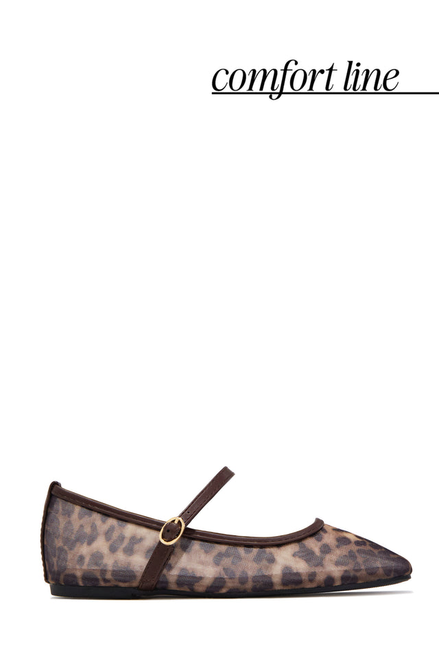 Load image into Gallery viewer, Meli Mesh Mary Jane Flats – Leopard