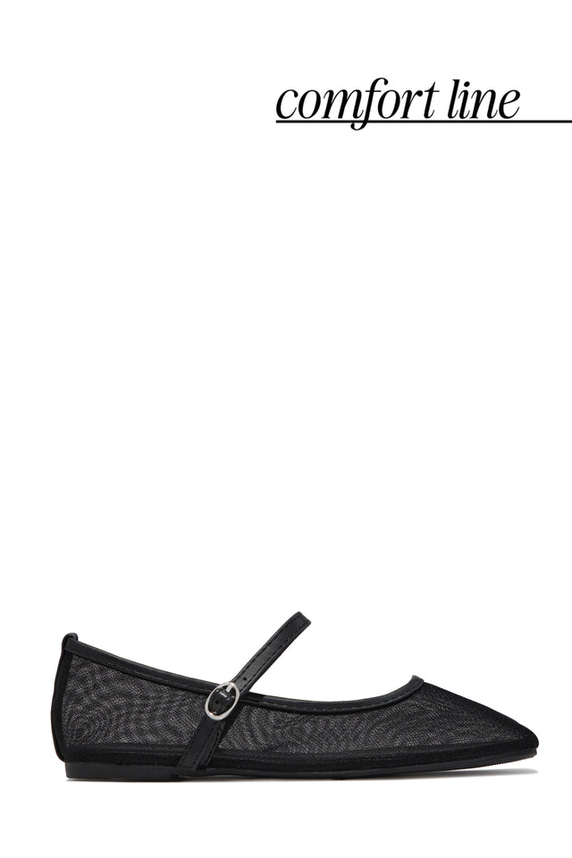 Load image into Gallery viewer, Meli Mesh Mary Jane Flats – Black