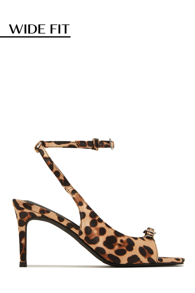 Load image into Gallery viewer, Ella Peep Toe Single Sole Heels - Leopard