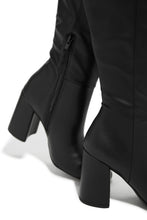 Load image into Gallery viewer, Viri Block Heel Knee High Boots - Black