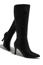 Load image into Gallery viewer, Zama Knee High Heel Boots - Black