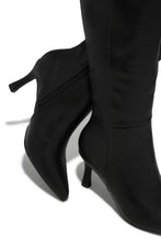 Load image into Gallery viewer, Zama Knee High Heel Boots - Black