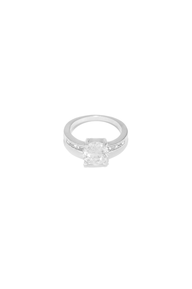 Load image into Gallery viewer, Silver Tone Ring With Silver Tone Embellishments