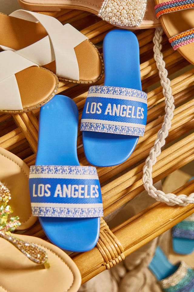 Load image into Gallery viewer, Resort Vacay Slip On Sandals - Blue