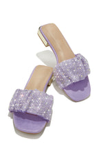 Load image into Gallery viewer, Lilac Color Embellished Sandals
