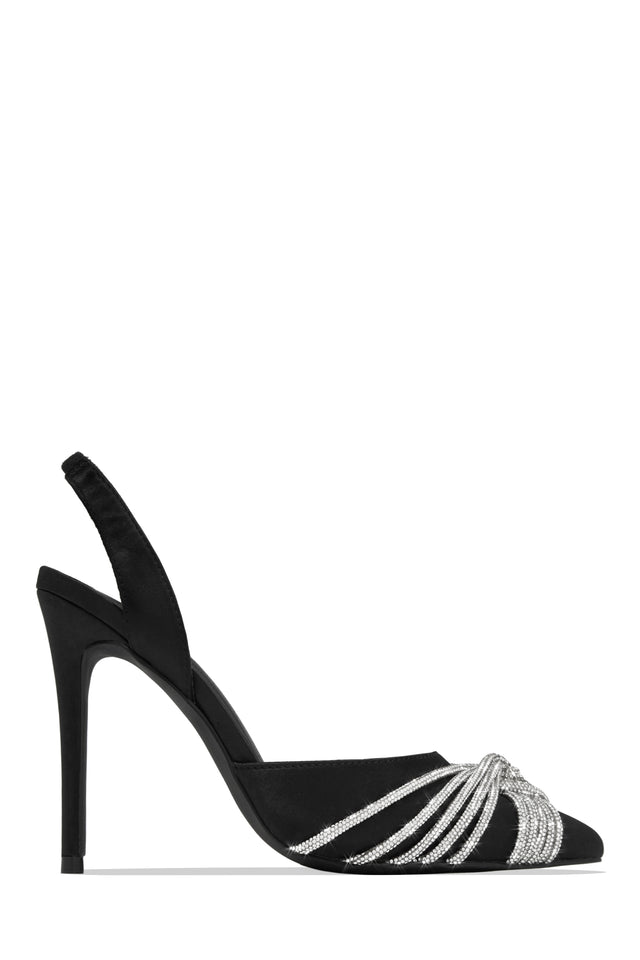 Load image into Gallery viewer, Black Pointed Toe Heels