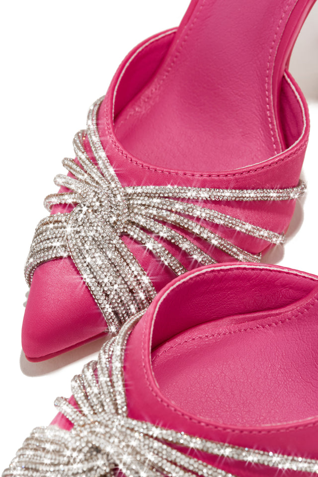 Load image into Gallery viewer, Pink Rhinestone Heels
