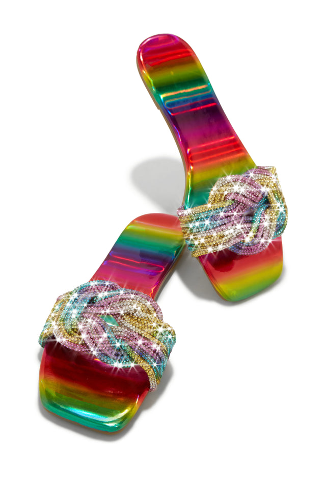 Load image into Gallery viewer, Multi-Color Metallic Sandals