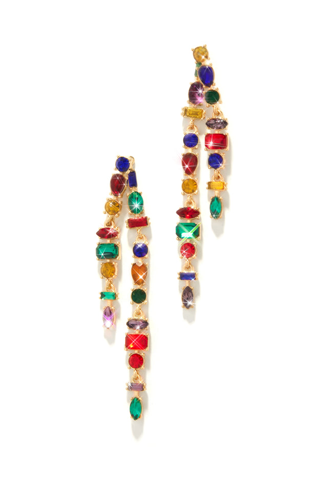 Load image into Gallery viewer, Vico Embellished Dangle Earring - Gold Multi
